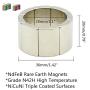 N42H NdFeB Arc Segment OR18xIR14x45deg.x20mm Strong Motor Magnets for Generators Wind Turbine Rotor Neodymium Permanent Magnet 36mm Diameter 20mm Height 8 Pack