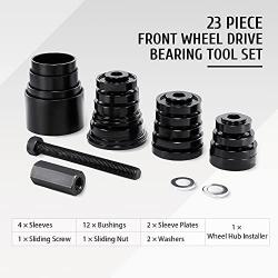 Orion Motor Tech 23-Piece FWD Front Wheel Drive Bearing Adapters Press Kit Puller Set Replacement Installer Removal Automotive Mechanics Tool Kit
