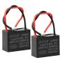 BEEYUIHF CBB61 Fan Capacitor 4.0UF 450V AC 50/60Hz 2 Wire for Fan/Ceiling Fan Motor Start Run Capacitance(Pack of 2Pcs) BEEYUIHF CBB61 Fan Capacitor 4.0UF 450V AC 50/60Hz 2 Wire for Fan/Ceiling Fan Motor Start Run Capacitance(Pack of 2Pcs)