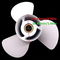 Boat Motor Aluminum Propeller 13 1/4x17-K for Yamaha 60HP 70HP 75HP 80HP 85HP 90HP 115HP 130HP Outboard Engine 6E5-45945-01-00,6E5-45945-01-EL 13.25x17