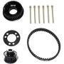 36 Teeth Drive Pulley Kit Flywheel Parts 12mm Belt Motor Gear Bolts Retainer DIY for 83mm 90mm 97mm 100mm Wheels Electric Skateboard
