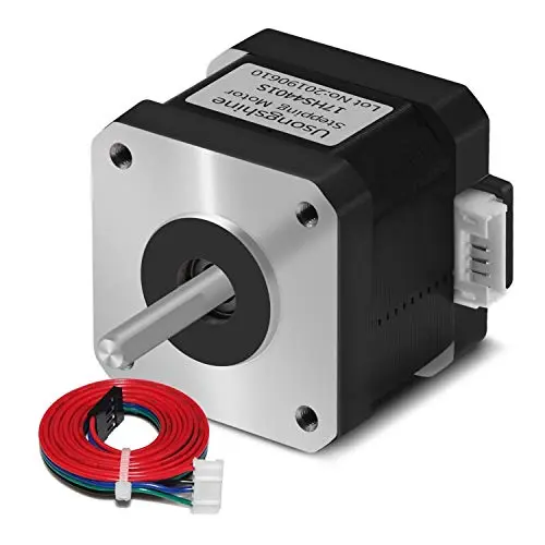 Usongshine Nema 17 Stepper Motor 42BYGH 1.8 Degree 38MM 1.5A 42 Motor (17HS4401S) 42N.cm (60oz.in) 4-Lead with 1m Cable for DIY CNC 3D Printer