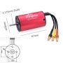 KingVal Replacement 2845 5900KV Waterproof Brushless Motor Shaft 3.175mm Compatible with 1/14 RC Car