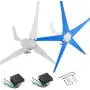 Dyna-Living 400W DC 12V Wind Turbine Generator 3 Blades & 5 Blades 500W 12V Wind Turbine Motor with Charge Controller for Home Marine Industrial Energy (Not Included Mast)