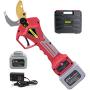Electric Cordless Pruning Shears for Tree Trimming with 2 Pack Backup Rechargeable 2Ah 21V Lithium Battery Powered Brushless Motor Tree Branch Pruner Adjustable Cutting Diameter, 10 Working Hours