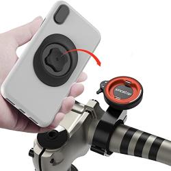 Bike Phone Mount,Motorcycle Cellphone Holder with Universal Adapter,Bicycle Out Front Handlebar Mount for Mountain Bike,Scooter,Electric,MTB and Road Bike-Compatible with iPhone/Samsung/Google-Orange