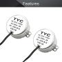 Fielect 2Pcs Synchronous Motor AC 220V 30-36RPM Turntable Motor CW/CCW Direction 4W TYC-50 Horizontal Hole Shaft