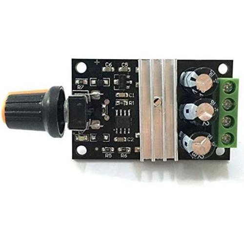 Jinchao-Dc Motor DC 3A 80W PWM Motor, Speed Controller Regulator Adjustable Variable Speed Control, with Potentiometer Switch, Easy to Install