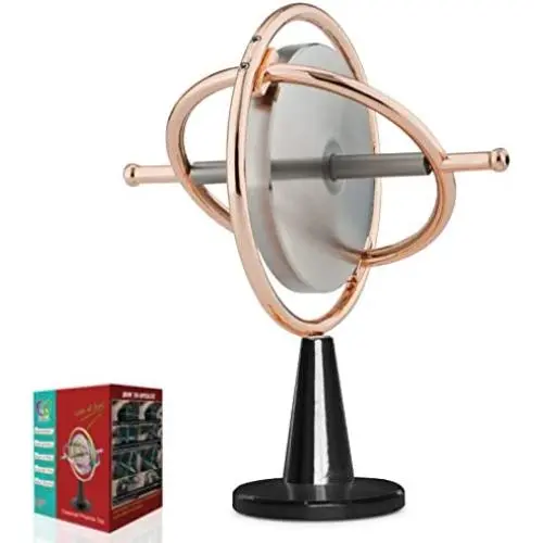 DjuiinoStar Heavy Duty Gyroscope (Solid Stainless Steel Rotor): Initial Speed 8,000 RPM, Sturdy and Stable; Provides Very Good Gaming Experience; High-End Office Toy, Addictive Science Gear DG-5PRO-02