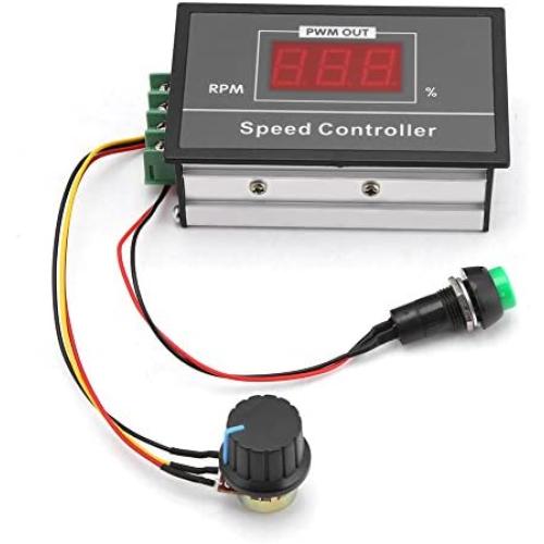FTVOGUE DC 6-60V PWM Motor Speed Controller 12V 24V 36V 48V 30A Stepless Speed Regulation Digital Display Electronic Governor,Motor Equipment Accessories