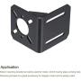 MECCANIXITY Motor Mounting Bracket Steel Motor Holder 54x50x51mm Black for 42 Stepper Motor 4 Pack