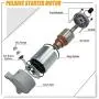Starter Motor and Drive Bendix Combo Kit Compatible with Polaris ATV UTV 325 330 335 425 500 Replace Smu0061 113528 495713 3084981 3090188 for Sportsman Ranger Scrambler Magnum ATP Trail Boss