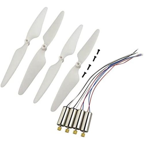 Upgrade Motors Main Blade Propellers for Hubsan H502E H502S Drone Replacement CCW CW with Metal Gear RC Quad Copter Spare Parts Set (White) Upgrade Motors Main Blade Propellers for Hubsan H502E H502S Drone Replacement CCW CW with Metal Gear RC Quad Copter Spare Parts Set (White)