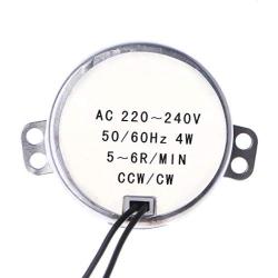 Fetcus AC 220-240V Synchronous Motor Gearmotor 4W CW/CCW Great Couple 5-6 RPM