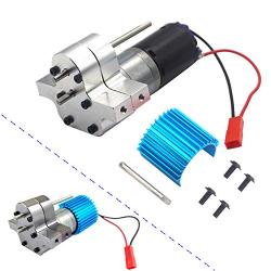ShareGoo Metal RC Gearbox Speed Change Gear Box with 370 Brush Motor Compatible with WPL B-14 B-14K B-24 B-24K B-16 B-16K B-36 B-36K C-14 C-14K C-24 C-24K RC Car