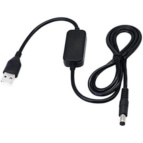 SinLoon 3.28ft USB 5V to DC 12V Converter Step Up Voltage Converter Power Cable,for Camera, Desk lamp, Speakers, Blue Tooth Headset, and Other 5V Devices.(5.5 x 2.1mm)