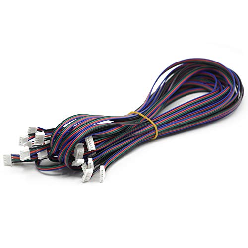Iverntech 6pcs 2M XH2.54 4pin to 6pin Terminal Stepper Motor Cables for 3D Printer Nema 17 Stepper Motor Iverntech 6pcs 2M XH2.54 4pin to 6pin Terminal Stepper Motor Cables for 3D Printer Nema 17 Stepper Motor