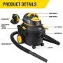 Shop-Vac 4 Gallon 5.5 Peak HP Wet/Dry Utility Vacuum with SVX2 Motor Technology, 3 in 1 Function Portable Shop Vacuum with Cart, Attachments, 5914000