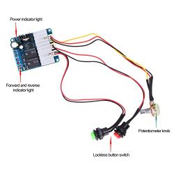 Motor Regulator, PWM Speed Controller Easy to Carry Small Size Reversible Copper Clad Laminate with Indicator Light for Industry