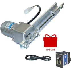 BEMONOC AC 110V Reciprocating Gear Motor, DIY Design Linear Actuator Stroke 100mm 4inch High Speed 450RPM 15W AC Speed Controller Kits for Squirt Machine