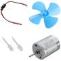 NA. Newesoutorry Power Generator, DIY Kits 6-9V Wind Turbine Micro Motor/Mini Blue Leaf Paddle/Diodes/Cables