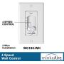 Minka-Aire F524-WHF Roto 52 Inch Ceiling Fan 3 Blades in Flat White Finish