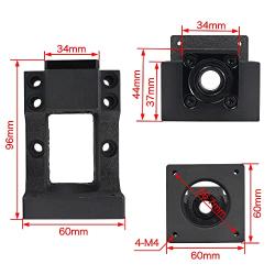 Ballscrew Stepper Motor Mounting Bracket Iron Integrated Fixed Seat Support Fixing Base 57mm for Nema23 Stepper Motor Servo Motor with BK12 Bearing Diameter 12mm
