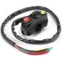 LED Light Motorcycle Handlebar Horn Turn Signal Light Controller Switch 3 Function Mount