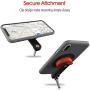 Bike Phone Mount for Mountain Bicycle, Universal Aluminum Road Bike Stem Cap Cell Phone Holder, Connect Quickly Riding Clip Stand, MTB Handlebar Clamp Quick Release for iPhone Samsung Google-Orange