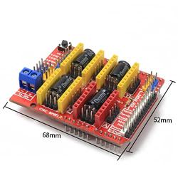 RATTMMOTOR CNC Controller Kit CNC GRBL Shield Board V3 Expansion Board with 4pcs DRV8825 Stepper Motor Driver with Heatsink Compatible with Arduino IDE Sutitable for CNC Router Machine, 3D Printer