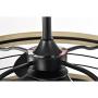Zulu 25 Inch Cage Imitation Wood Grain Fandelier with Remote