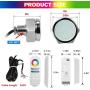 HUSUKU RS2 RGB Underwater Drain Plug Light 12LED for Boat & R1 2.4G RF Remote Control & S1 Wireless Controller