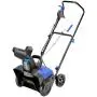 Snow Joe SJ615E Electric Single Stage Snow Thrower | 15-Inch | 11 Amp Motor,Black & SJ-SHLV01 18-in Strain-Reducing Snow Shovel w/Spring Assisted Handle, Blue