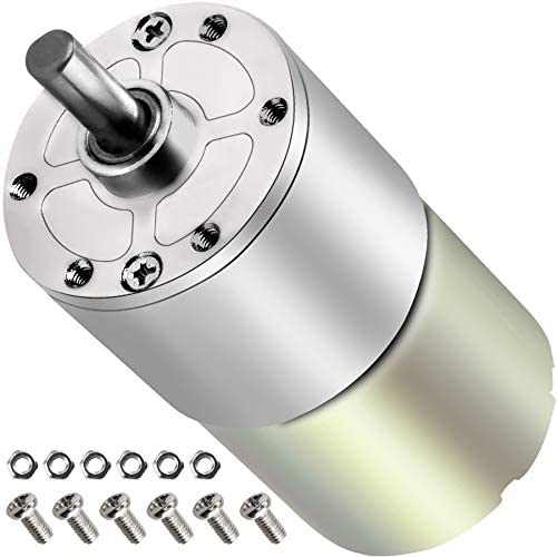 PLUMIA DC 24V 30RPM Gear Motor Centric Output Shaft 37mm Diameter Gearbox High Torque Electric Micro Speed Reduction Geared Motor