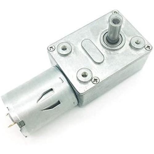 Bringsmart JGY-370 12V 10rpm DC Worm Gear Motor 12 Volt High Torque Engine Mini Turbine Worm 12V Reducer Electric Motor Self-locking for DIY Mini Geared Motor (JGY-370 12V 10rpm)