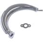 Sthus40mm Half Moon Silencer Muffler Exhaust Black For 49cc 60cc 66cc 80cc 2-Stroke Engine Motor Motorized Bicycle Bike