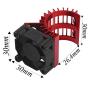 ShareGoo Aluminum 380 390 Motor Heatsink with Cooling Fan Electric Engine Heat Sink Compatible with HSP HPI Wltoys Himoto Redcat 1/16 1/18 RC Car (Red)