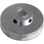 BQLZR 41x16x8MM Silver Aluminum Alloy Single Groove 8MM Fixed Bore Pulley for Motor Shaft 3-5MM PU Round Belts