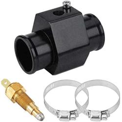 American Volt Automotive Engine Radiator in-Line Hose Fitting Adapter Water Temperature Thermostat Sensor Electric Fan Switch Kit (38mm, 190F On - 175F Off)