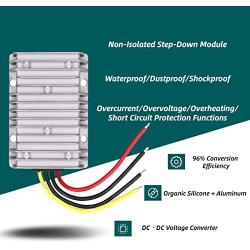 Zhiyavex DC Power Converter,600W 25A 72V to 24V Voltage Converter,DC Regulator,Buck Regulator,for Regulator Equipment,for Surveillance Cameras, Electric Fans, Water Pumps