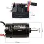 Globact 550 12T Brushed Motor and 60A Brushed ESC for Rc 1/10 Scale Electric Short Course Truck Traxxas Slash 2WD/4WD Redcat ARRMA AXIAL HPI HELION 10SC HSP Wltoys Kyosho