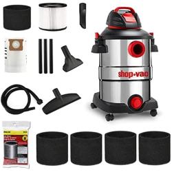 Shop-Vac 5926211 12 Gallon 6.0 Peak HP Wet/Dry Vacuum + 90585 Foam Sleeve Filter 5 Pack