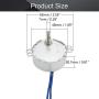 Fielect 2Pcs Synchronous Motor AC 110V 60-70RPM Turntable Motor CW/CCW Direction 4W TYC-50 Horizontal Hole Tapping Shaft Fielect 2Pcs Synchronous Motor AC 110V 60-70RPM Turntable Motor CW/CCW Direction 4W TYC-50 Horizontal Hole Tapping Shaft