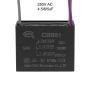 uxcell Ceiling Fan Capacitor CBB61 4.5/6/5uF 250V AC 4 Wires Metallized Polypropylene Film Capacitor 48x38x26mm for Electric Fan Pump Motor Generator