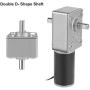 uxcell Double Shaft Worm Gear Motor DC 12V 110RPM High Torque Speed Reduction Motor with Metal Gearbox
