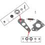 UAUS Adjustable Chain Tensioner W/Chain Guide CNC Silver Fit 415 Chain For 49cc 66cc 80cc Engine Motorized Bike Bicycle