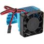 Vgoohobby Universal 42mm Aluminum Heat Sink Heatsink with 5V Cooling Fan for 1/8 RC Car 4068 4076 4274 7282 1515 Brushless Engine Motor (Blue)