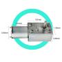 XHSP High Torque Turbo Geared Motor, JGY-370 12V 10rpm DC Worm Gear Motor- Small Electric Motor Low RPM Reducer Self-Locking Motor for DIY Mini Geared Motor