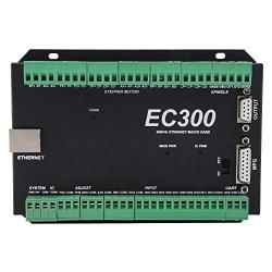 Mach3 Ethernet Motion Control Board DC 24V 3-6 Axis 1Pc Relay Network Ethernet Relay Controller 300kHz EC300 Stable CNC Control System Input Ports for Electric Mach3 Software(3-axis)