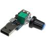E-outstanding Fan Regulator 5W USB Fan Stepless Speed Controller with Switch DC 4-12V to 2.5-8V
